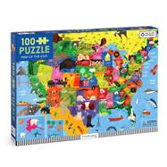 Book cover for Map of the U.S.A. 100 Piece Puzzle