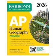 Book cover for AP Human Geography Premium, 2026: Prep Book with 6 Practice Tests+ Comprehensive Review + Online Practice