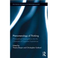 Book cover for Phenomenology of Thinking: Philosophical Investigations into the Character of Cognitive Experiences