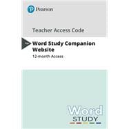 Book cover for Word Study for Phonics, Spelling, and Vocabulary Instruction -- Companion Website (TEACHER Access Card)