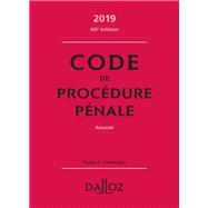 Book cover for Code de procédure pénale 2019, annoté