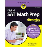 Book cover for Digital SAT Math Prep For Dummies Book + 4 Practice Tests Online, Updated for the NEW Digital Format