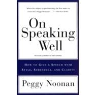 Book cover for On Speaking Well