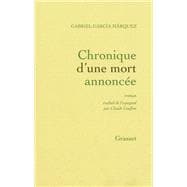 Book cover for Chronique d'une mort annoncée