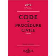 Book cover for Code de procédure civile 2019, annoté