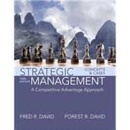 Book cover for Strategic Management A Competitive Advantage Approach, Concepts and Cases, Student Value Edition