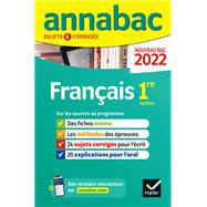 Book cover for Annales du bac Annabac 2022 Français 1re technologique
