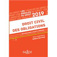 Book cover for Annales Droit civil des obligations 2019. Méthodologie & sujets corrigés