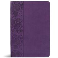 Book cover for CSB Super Giant Print Reference Bible, Value Edition, Purple LeatherTouch