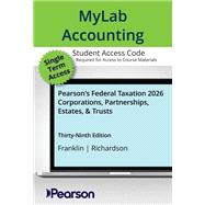 Book cover for MyLab Accounting with Pearson eText Access Code for Pearson's Federal Taxation 2026 Corporations, Partnerships, Estates, & Trusts