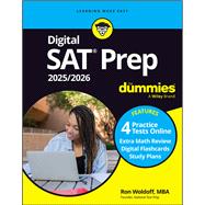 Book cover for Digital SAT Prep 2025/2026 For Dummies Book + 4 Practice Tests + Flashcards Online
