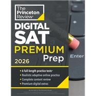 Book cover for Princeton Review Digital SAT Premium Prep, 2026 6 Full-Length Practice Tests (3 in Book + 3 Adaptive Tests Online) + Online Flashcards + Review & Tools