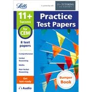 Book cover for Letts 11+ Success — 11+ Practice Test Papers Bumper Book, Inc. Audio Download: For The CEM Tests