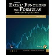 Book cover for Microsoft Excel Functions and Formulas: With Excel 2021 / Microsoft 365