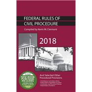 Book cover for Federal Rules of Civil Procedure and Selected Other Procedural Provisions 2018