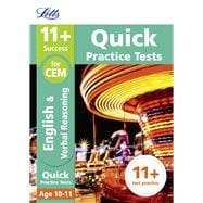 Book cover for Letts 11+ Success – 11+ Verbal Reasoning Quick Practice Tests: for the CEM tests Age 10-11