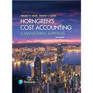 Book cover for Horngren's Cost Accounting: A Managerial Emphasis