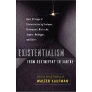 Book cover for Existentialism from Dostoevsky to Sartre