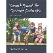 Book cover for Research Methods for Generalist Social Work