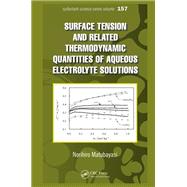 Book cover for Surface Tension and Related Thermodynamic Quantities of Aqueous Electrolyte Solutions
