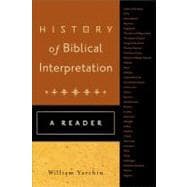 Book cover for History of Biblical Interpretation